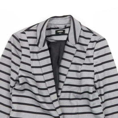 Oasis Womens Multicoloured Striped  Jacket Blazer Size 8