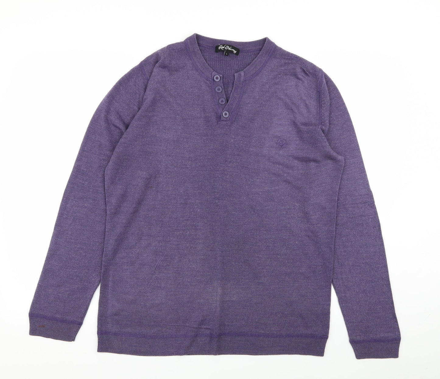 Red Herring Mens Purple   Pullover Jumper Size L