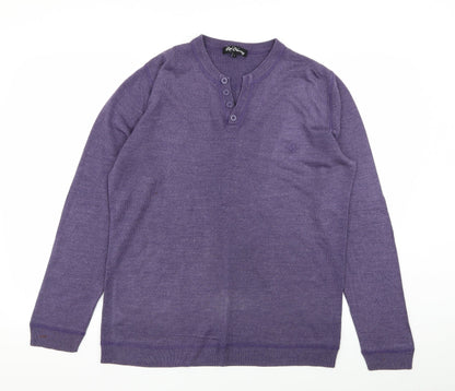 Red Herring Mens Purple   Pullover Jumper Size L