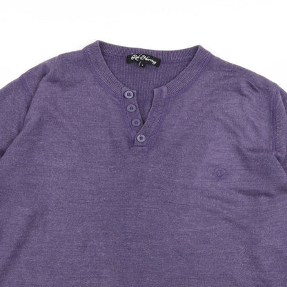 Red Herring Mens Purple   Pullover Jumper Size L