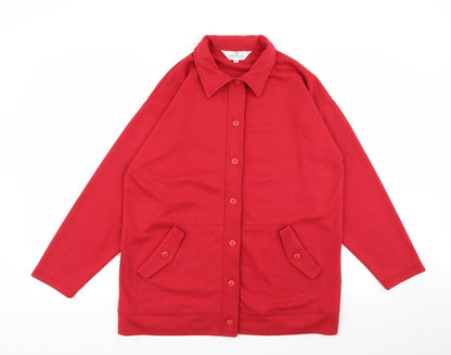 Womens UK Size M Essentials Red Cardigan Jumper