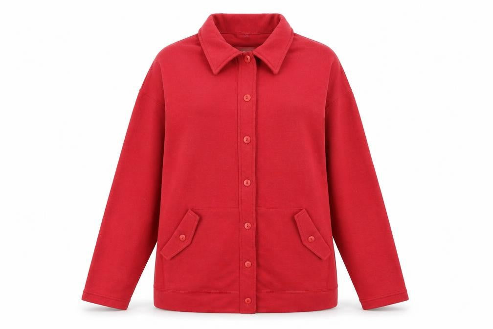 Womens UK Size M Essentials Red Cardigan Jumper