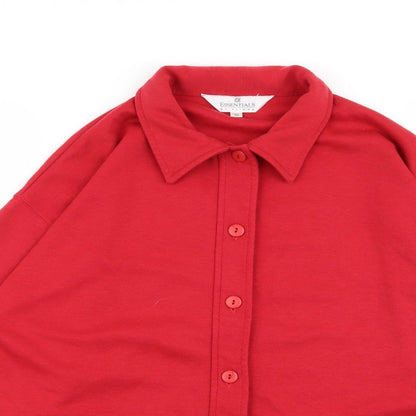 Womens UK Size M Essentials Red Cardigan Jumper