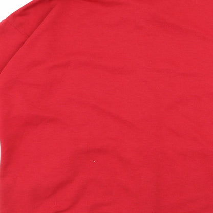 Womens UK Size M Essentials Red Cardigan Jumper