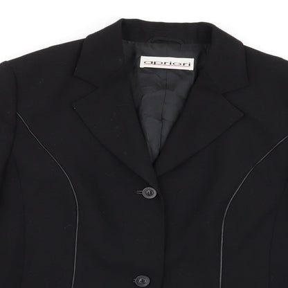 Apriori Womens Black   Jacket Blazer Size 16