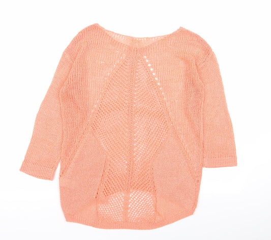 Womens UK Size 10 NEXT Orange Pullover Jumper
