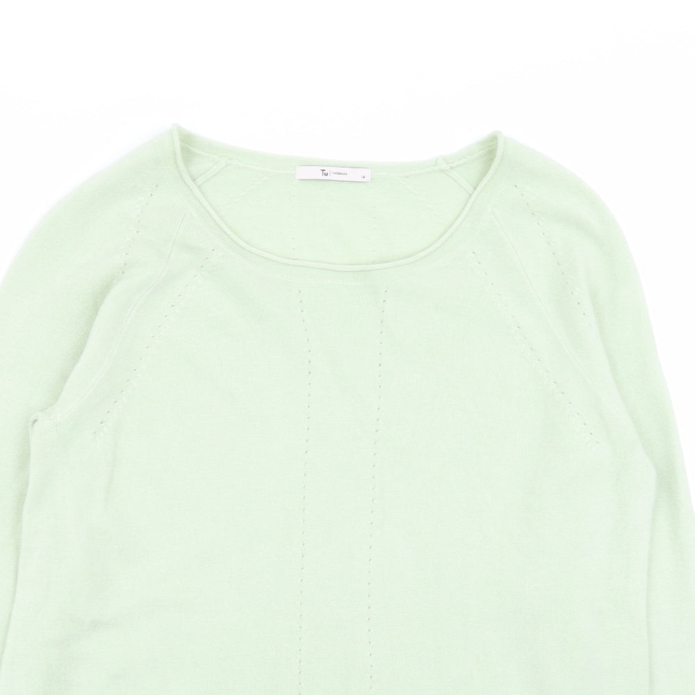 TU Womens Green   Pullover Jumper Size 14