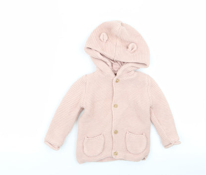 Asda George Girls Pink   Jacket  Size 6-9 Months