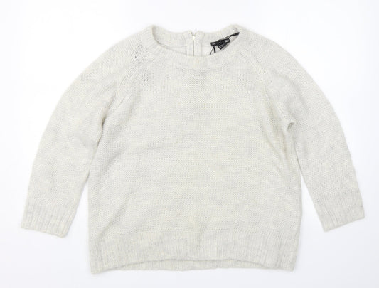 Womens UK Size M H&M Beige Pullover Jumper