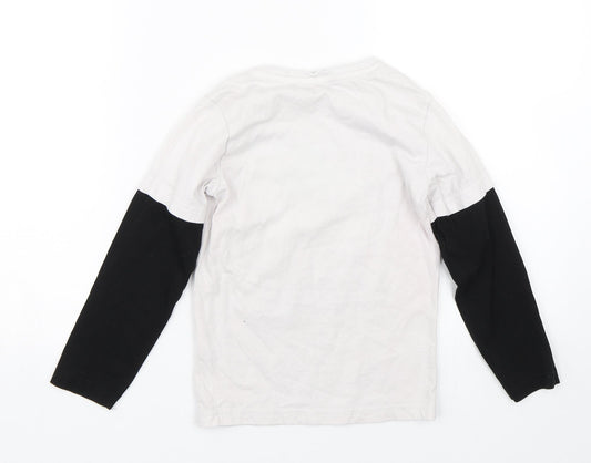 George Boys White   Basic T-Shirt Size 6-7 Years  - Gaming