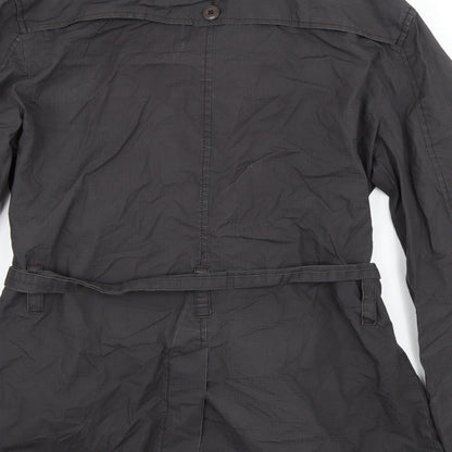 Fabric Womens Grey   Parka Coat Size M