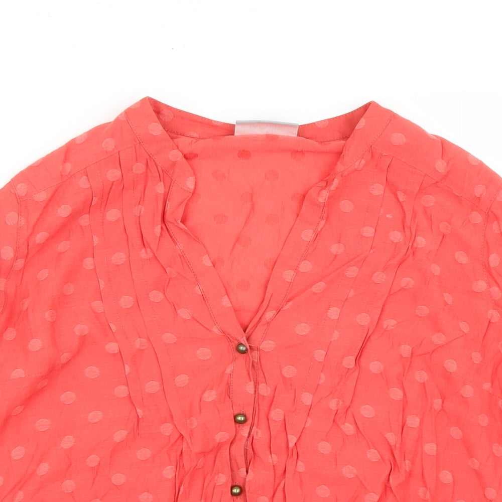 Womens UK Size S Wallis Red Basic Blouse