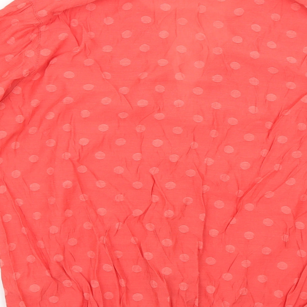 Womens UK Size S Wallis Red Basic Blouse