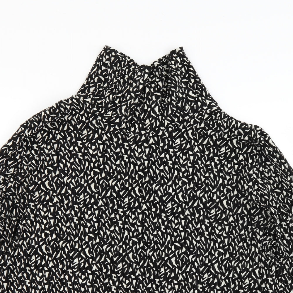Womens UK Size 10 Topshop Black Basic T-Shirt