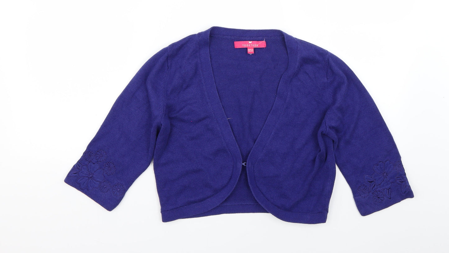 Womens UK Size 8 Together Purple Cape Jumper