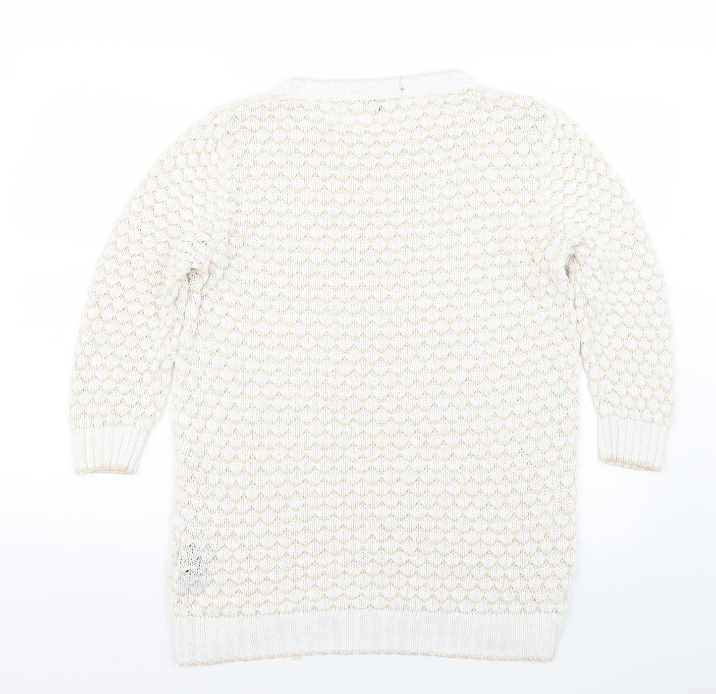 Womens UK Size 12 Limited Collection White Pullover Jumper