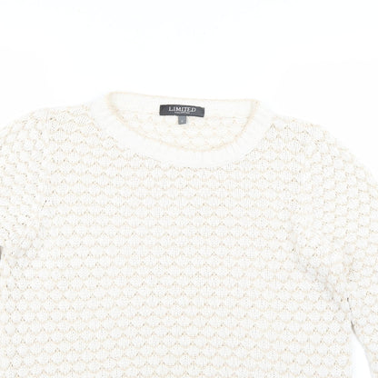 Womens UK Size 12 Limited Collection White Pullover Jumper
