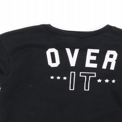 Primark Girls Black   Pullover Sweatshirt Size 10-11 Years