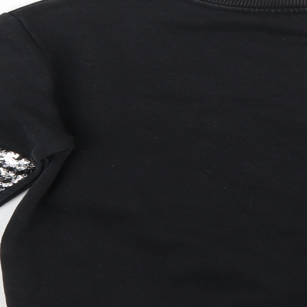 Primark Girls Black   Pullover Sweatshirt Size 10-11 Years