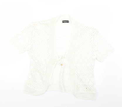 Empress Womens White   Cardigan Jumper Size M