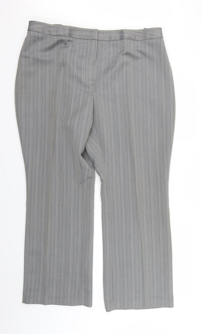 Womens UK Size 22 Agenda Regular Fit  Grey Trousers