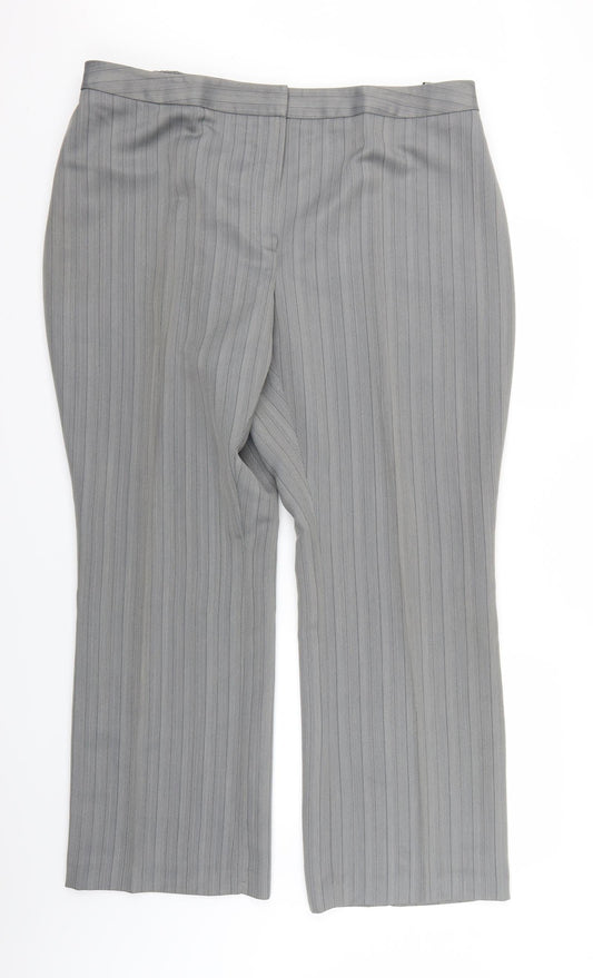 Womens UK Size 22 Agenda Regular Fit  Grey Trousers