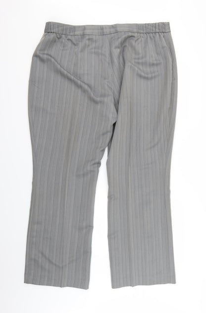 Womens UK Size 22 Agenda Regular Fit  Grey Trousers