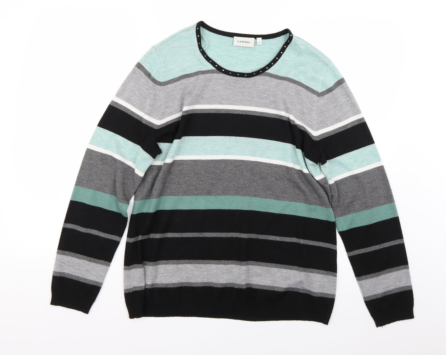 Canada Womens Blue Striped  Pullover Jumper Size M