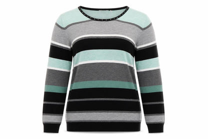 Canada Womens Blue Striped  Pullover Jumper Size M