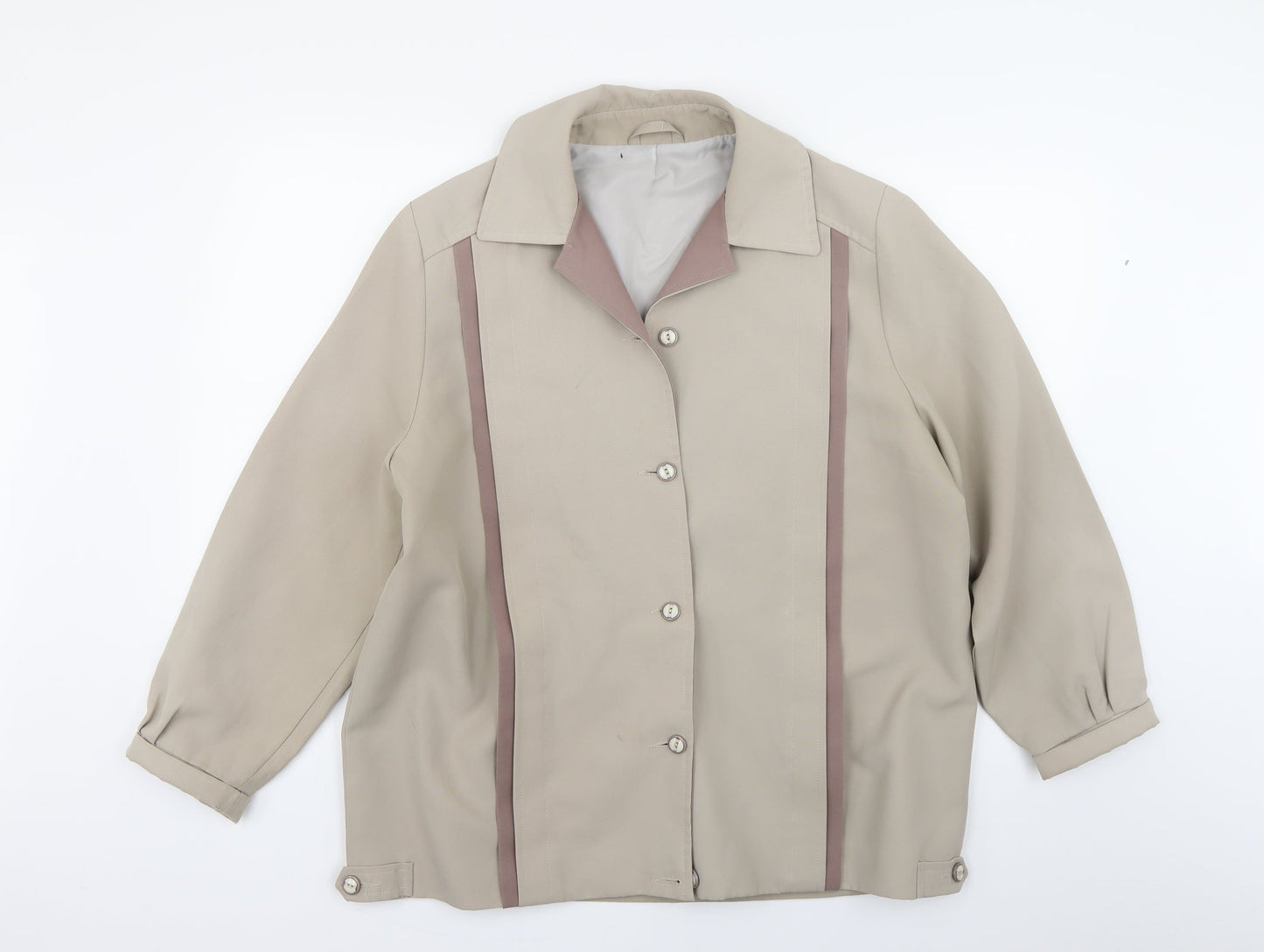 Womens UK Size L Preworn Beige Trench Coat