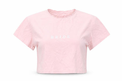 Womens UK Size M Preworn Pink Cropped T-Shirt