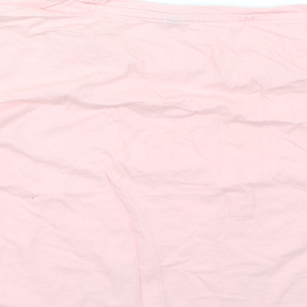 Womens UK Size M Preworn Pink Cropped T-Shirt