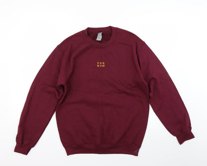 Gildan Womens Red   Pullover Sweatshirt Size S  - Dog Mom