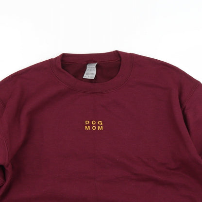 Gildan Womens Red   Pullover Sweatshirt Size S  - Dog Mom