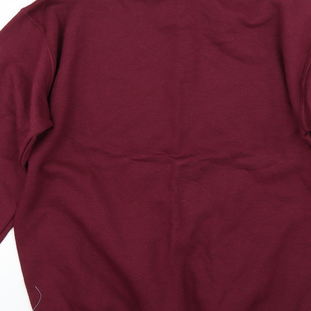 Gildan Womens Red   Pullover Sweatshirt Size S  - Dog Mom