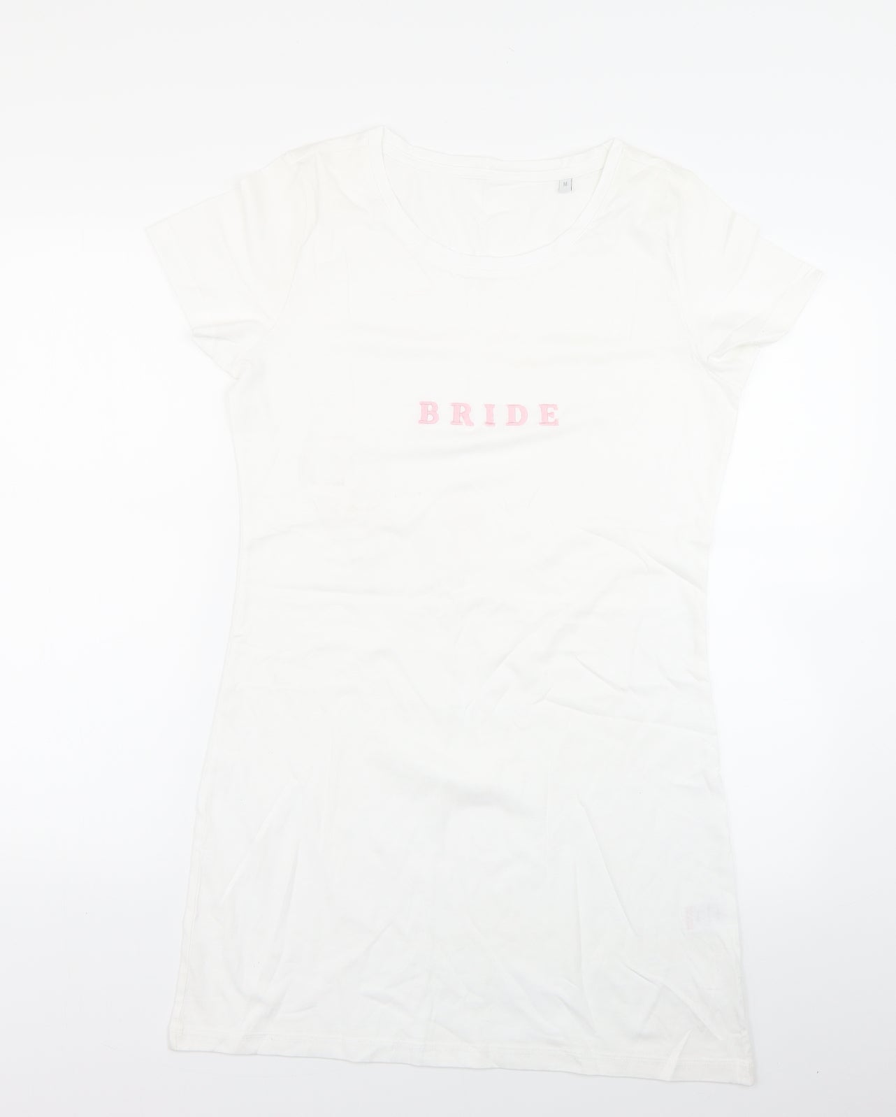 Womens UK Size M Preworn White Basic T-Shirt