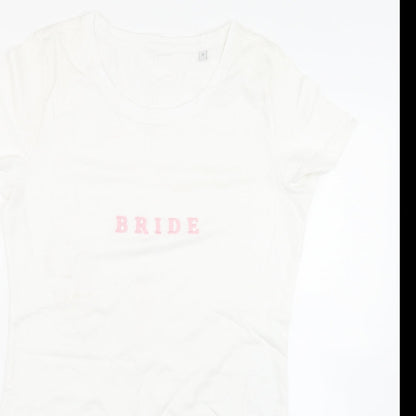 Womens UK Size M Preworn White Basic T-Shirt