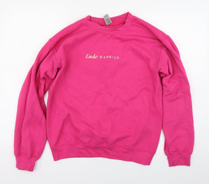 Gildan Womens Pink   Pullover Sweatshirt Size S