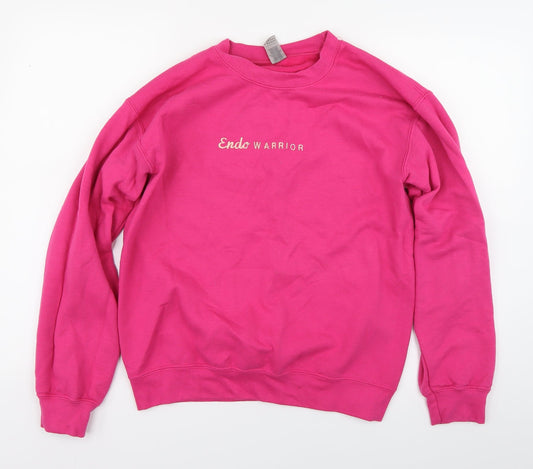 Gildan Womens Pink   Pullover Sweatshirt Size S