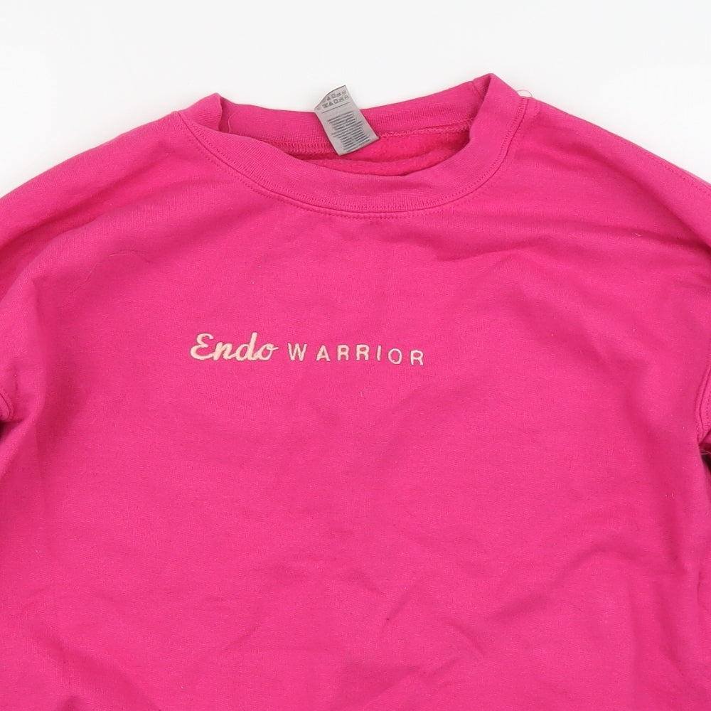 Gildan Womens Pink   Pullover Sweatshirt Size S