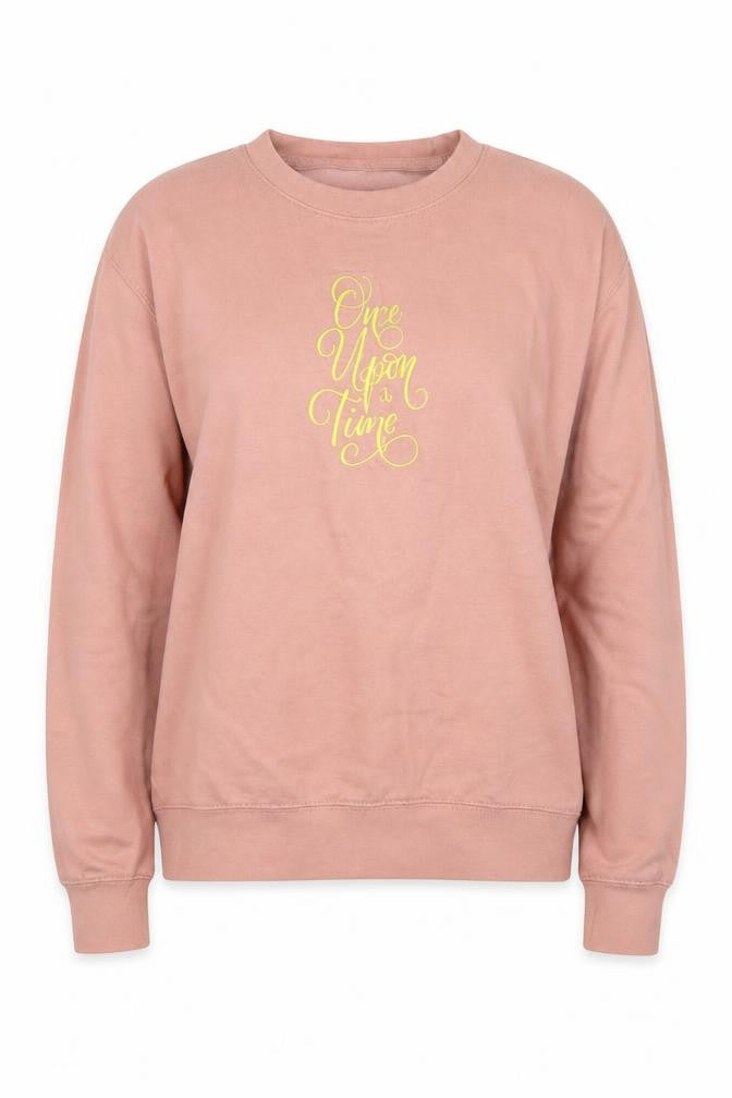 Womens Pink   Pullover Sweatshirt Size S  - Once upon a time