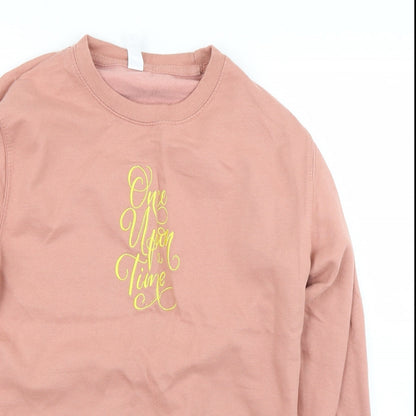 Womens Pink   Pullover Sweatshirt Size S  - Once upon a time
