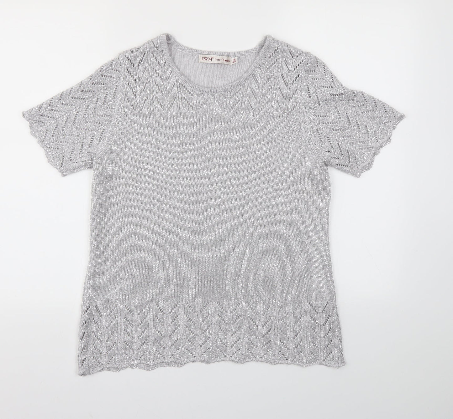 EWM Womens Silver   Basic T-Shirt Size M