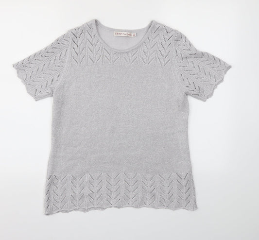 EWM Womens Silver   Basic T-Shirt Size M