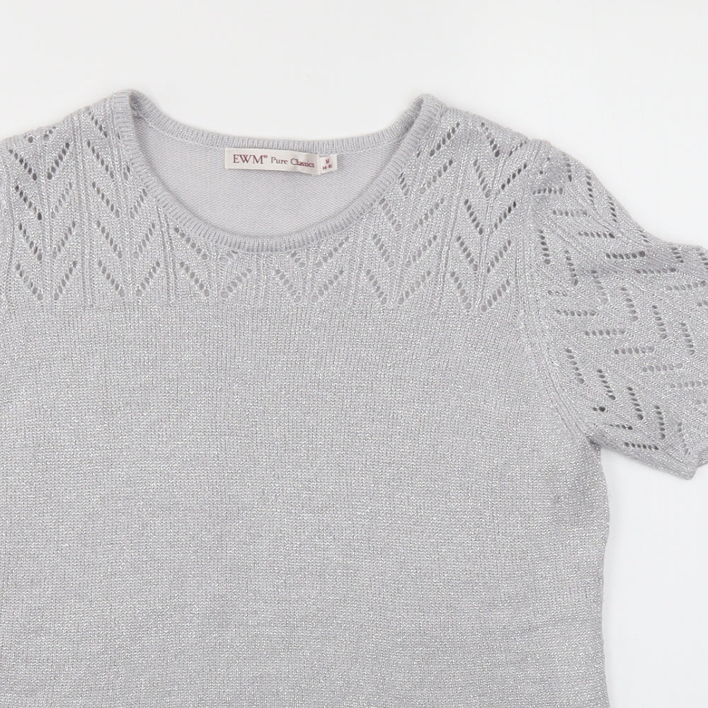 EWM Womens Silver   Basic T-Shirt Size M