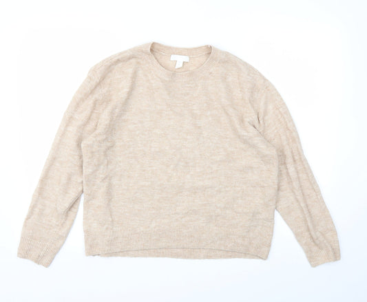 Womens UK Size S H&M Beige Pullover Jumper