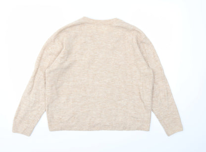 Womens UK Size S H&M Beige Pullover Jumper