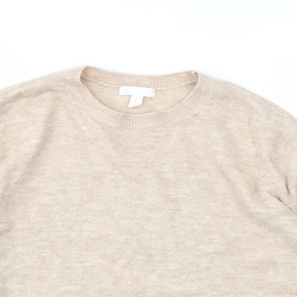 Womens UK Size S H&M Beige Pullover Jumper