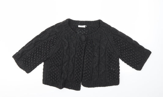 Womens UK Size 12 New Look Grey Cardigan Jumper