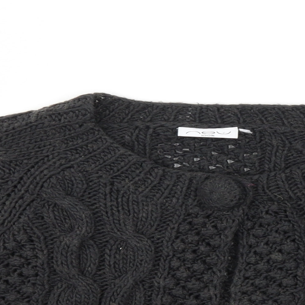 Womens UK Size 12 New Look Grey Cardigan Jumper
